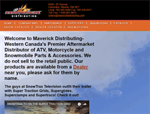 Tablet Screenshot of maverickdistributing.com